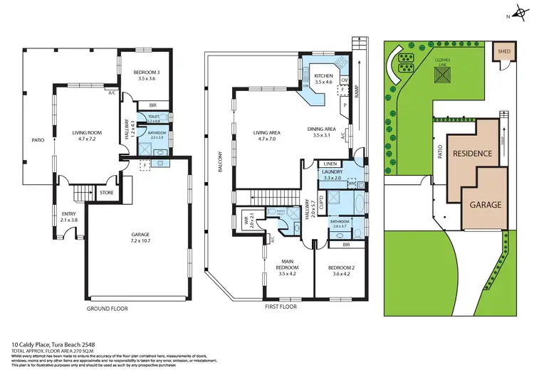 Floorplan of Homely house listing, 10 Caldy Place, Tura Beach NSW 2548