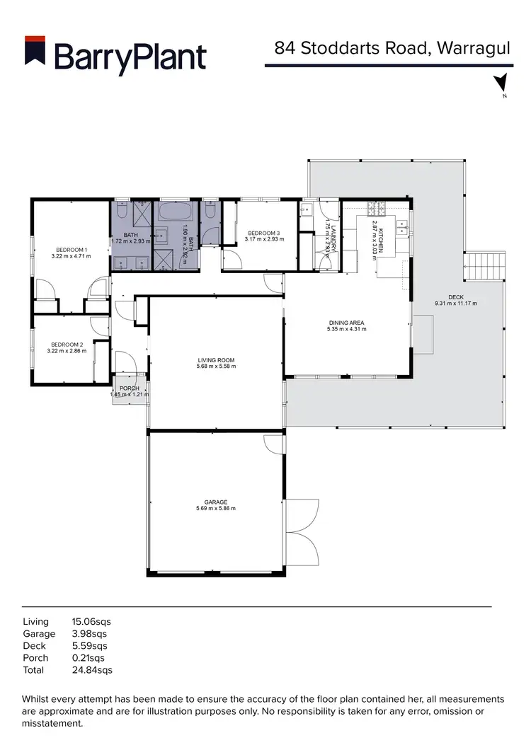 Floorplan of Homely house listing, 84 Stoddarts Road, Warragul VIC 3820