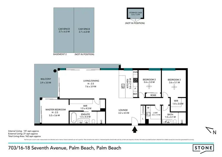 Floorplan of Homely apartment listing, 703/16-18 Seventh Avenue, Palm Beach QLD 4221