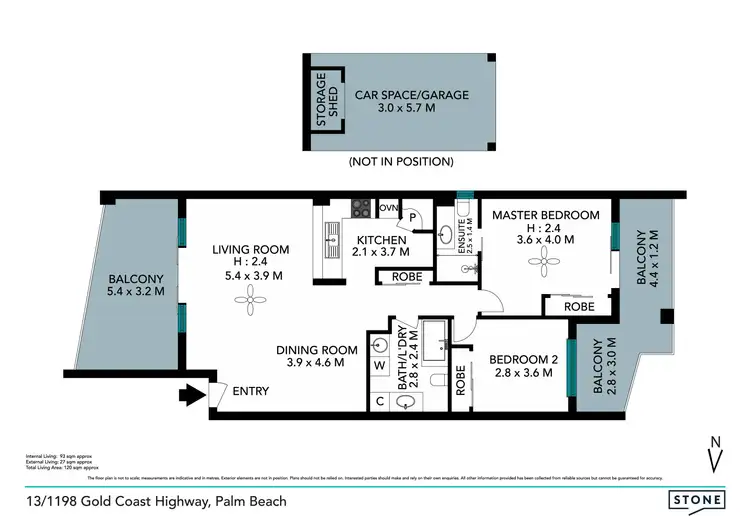 Floorplan of Homely apartment listing, 13/1198 Gold Coast Highway, Palm Beach QLD 4221