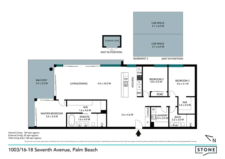 Floorplan of Homely apartment listing, 1003/16-18 Seventh Avenue, Palm Beach QLD 4221