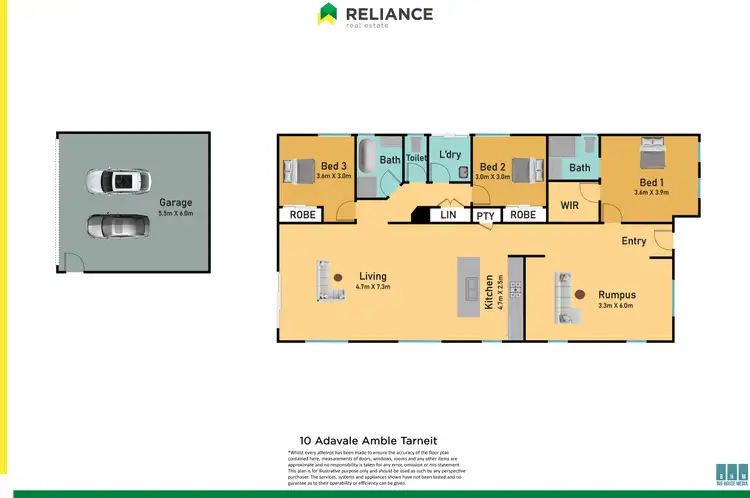 Floorplan of Homely house listing, 10 Adavale Amble, Tarneit VIC 3029