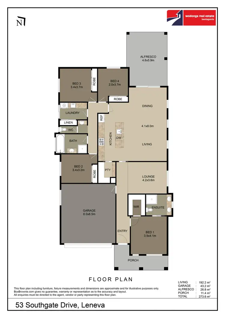 Floorplan of Homely house listing, 53 Southgate Drive, Leneva VIC 3691