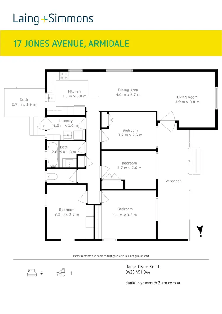 Floorplan of Homely house listing, 17 Jones Avenue, Armidale NSW 2350