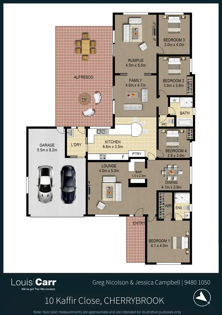 Floorplan of Homely house listing, 10 Kaffir Close, Cherrybrook NSW 2126