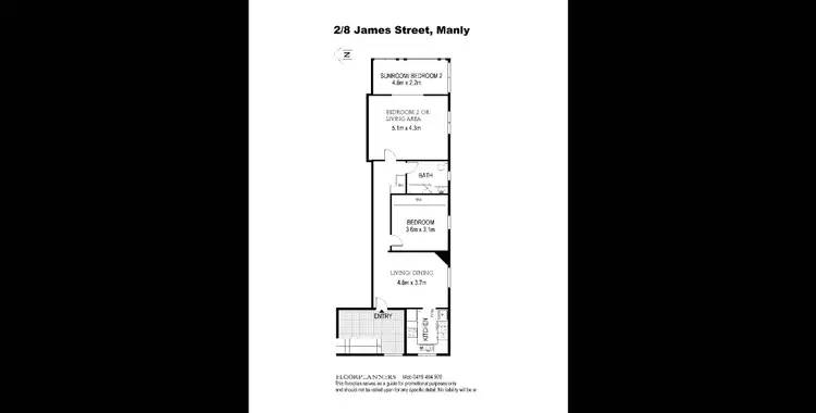 Floorplan of Homely apartment listing, 2/8 James Street, Manly NSW 2095