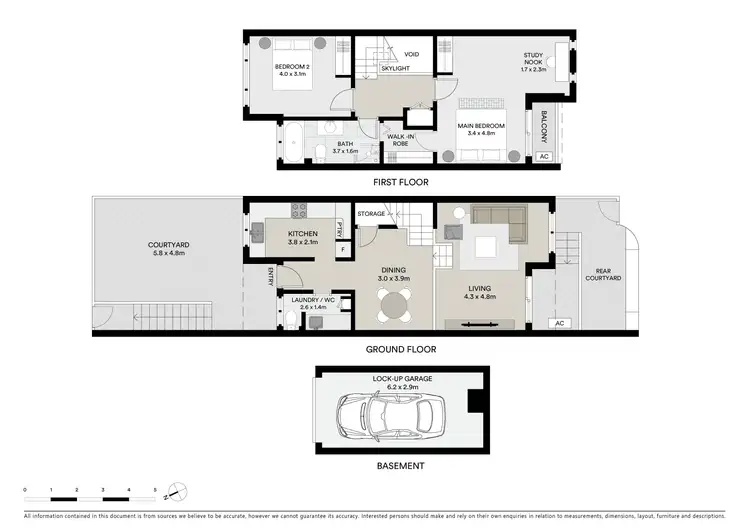 Floorplan of Homely townhouse listing, 3/5 River Road, Wollstonecraft NSW 2065