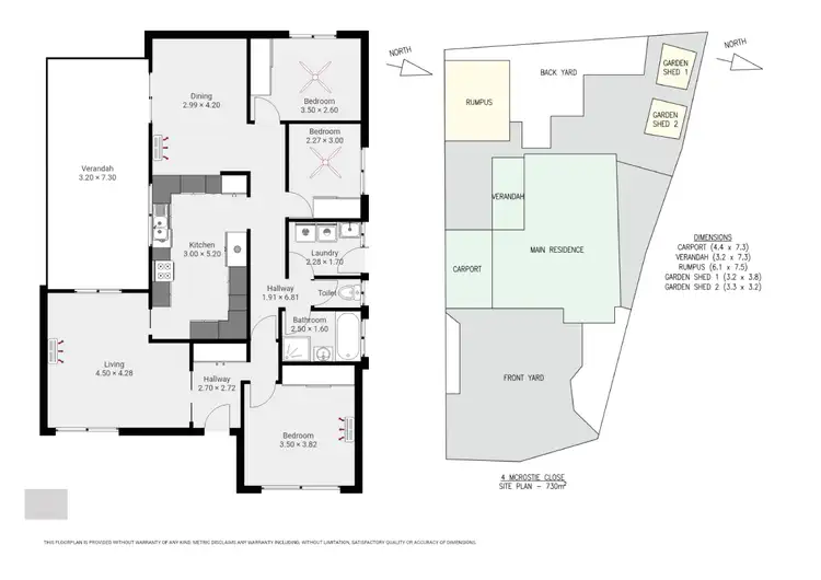 Floorplan of Homely house listing, 4 McRostie Close, Whyalla Stuart SA 5608