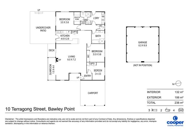 Floorplan of Homely house listing, 10 Terragong Avenue, Bawley Point NSW 2539