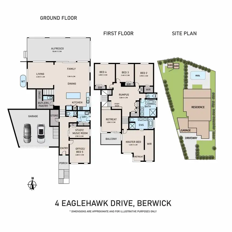 Floorplan of Homely house listing, 4 Eaglehawk Drive, Berwick VIC 3806
