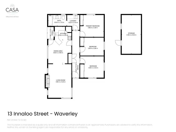 Floorplan of Homely house listing, 13 Innaloo Street, Waverley TAS 7250