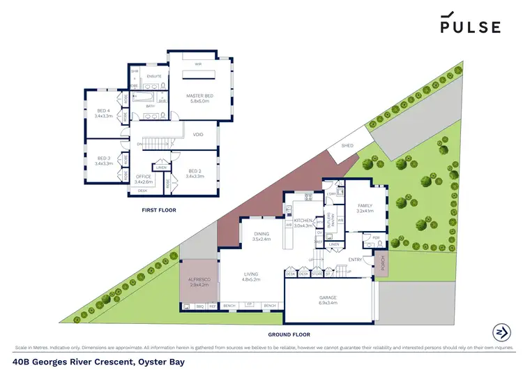 Floorplan of Homely semi-detached listing, 40B Georges River Crescent, Oyster Bay NSW 2225