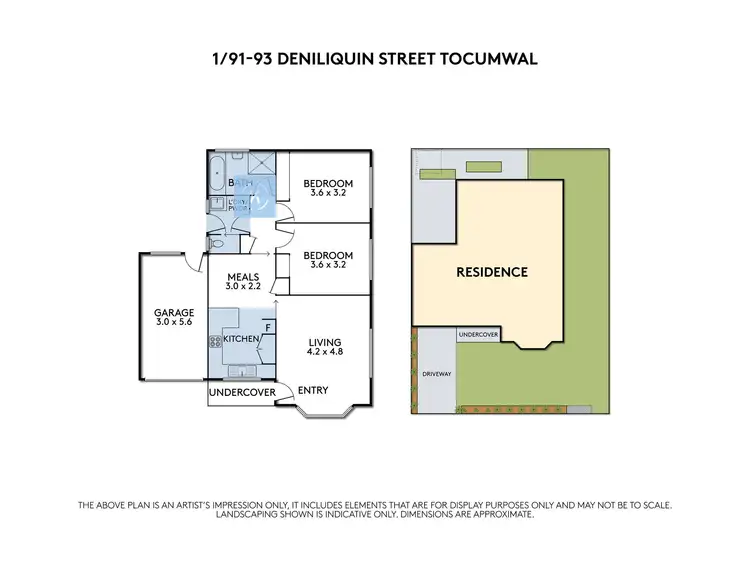 Floorplan of Homely unit listing, 1/91-93 Deniliquin Street, Tocumwal NSW 2714