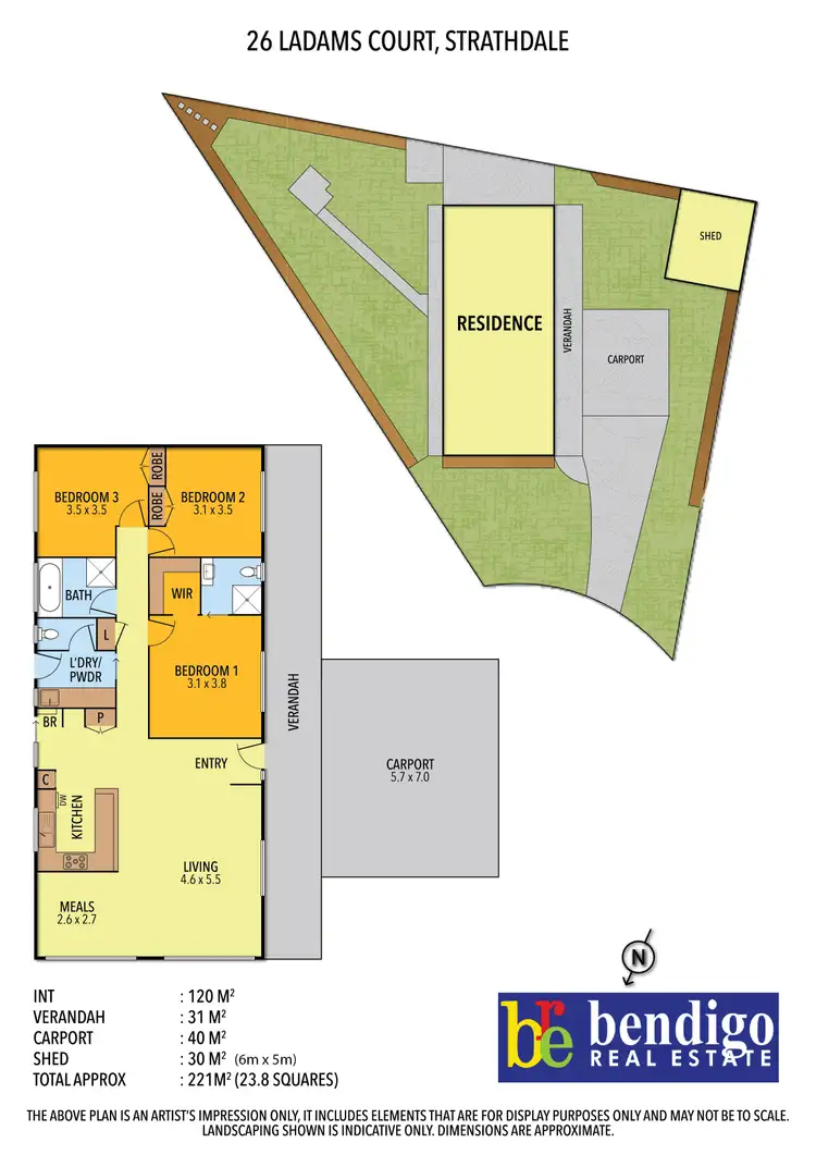 Floorplan of Homely house listing, 26 Ladams Court, Strathdale VIC 3550