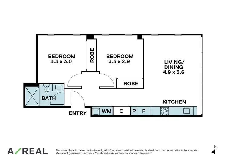 Floorplan of Homely apartment listing, 905/58 Clarke Street, Southbank VIC 3006