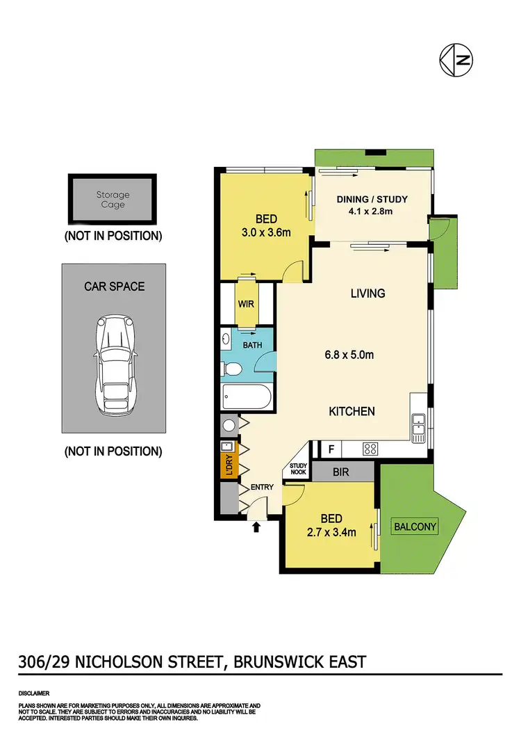 Floorplan of Homely apartment listing, 306/29 Nicholson Street, Brunswick East VIC 3057