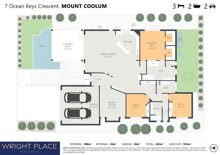 Floorplan of Homely house listing, 7 Ocean Keys Crescent, Mount Coolum QLD 4573