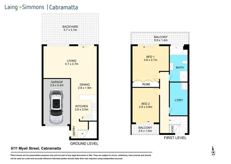 Floorplan of Homely townhouse listing, 5/11 Myall Street, Cabramatta NSW 2166