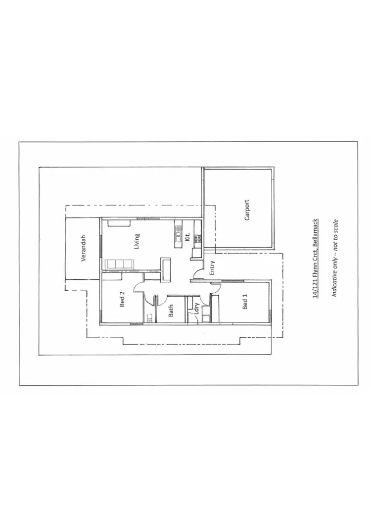 Floorplan of Homely unit listing, 14/121 Flynn Circuit, Bellamack NT 832