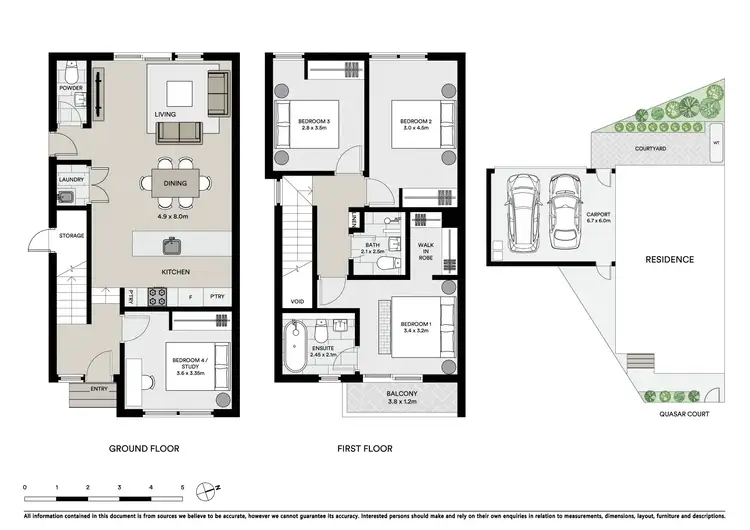 Floorplan of Homely townhouse listing, 3 Quasar Court, Bundoora VIC 3083