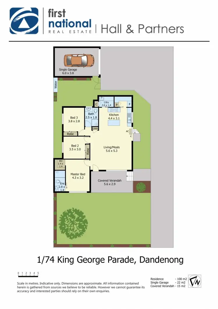 Floorplan of Homely unit listing, 1/74 King George Parade, Dandenong VIC 3175