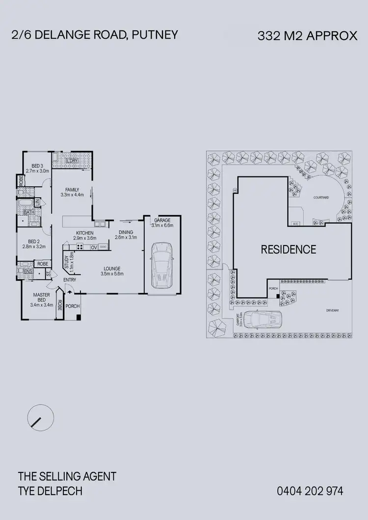 Floorplan of Homely villa listing, 2/6 Delange Road, Putney NSW 2112