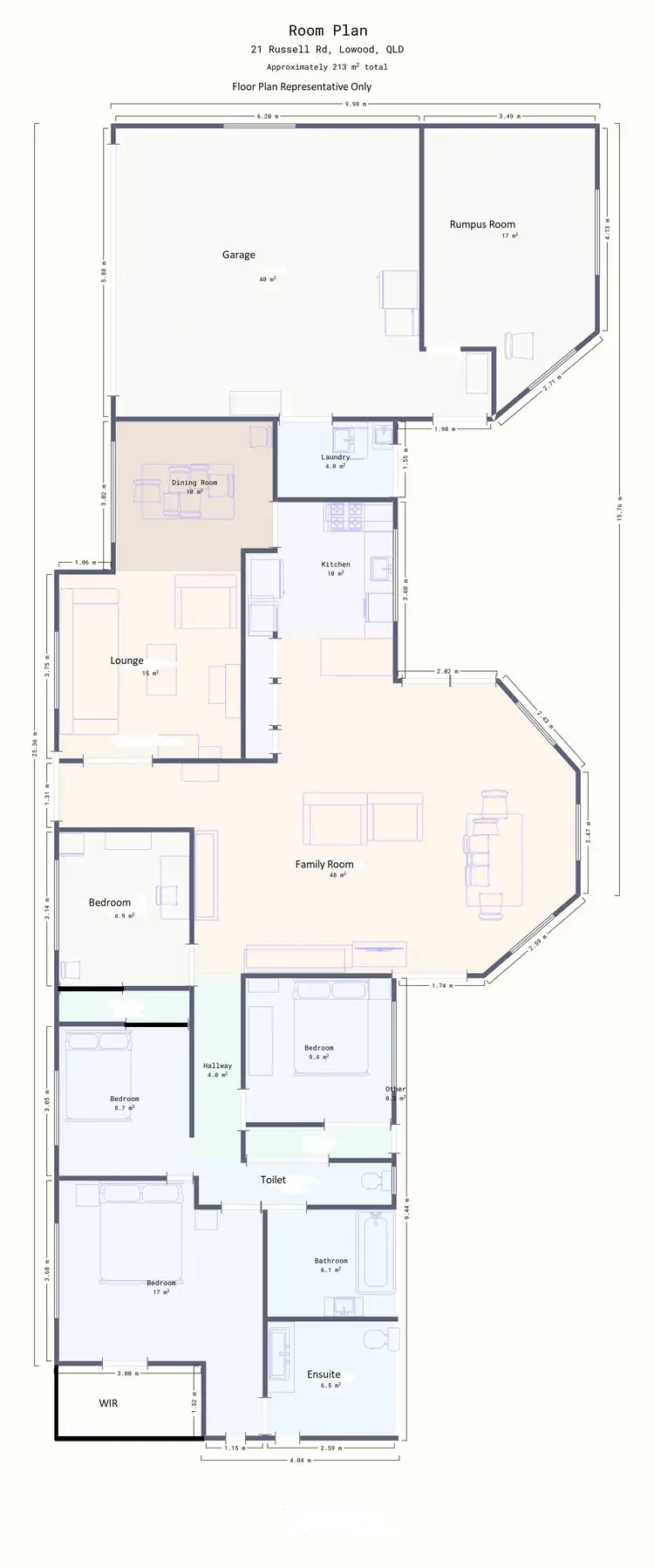 Floorplan of Homely house listing, 21 Russell Road, Lowood QLD 4311