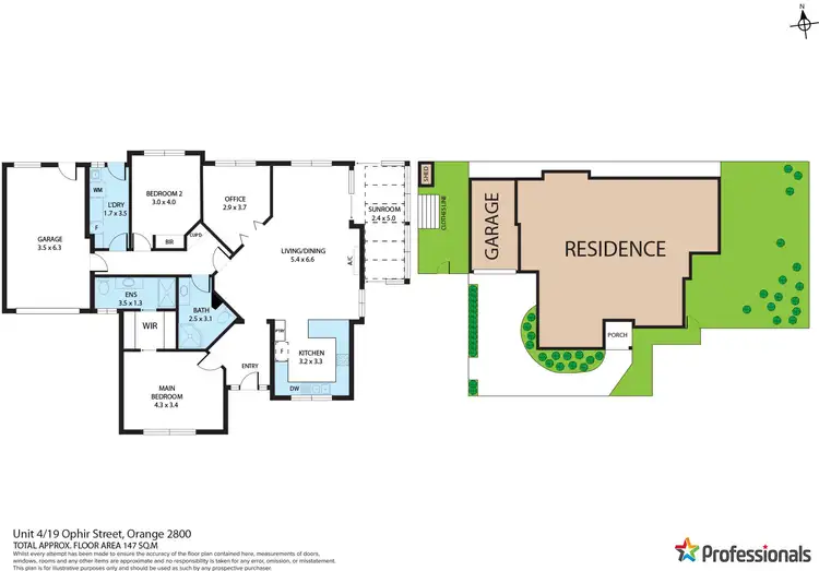 Floorplan of Homely villa listing, 4/19 Ophir Street, Orange NSW 2800