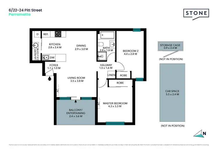 Floorplan of Homely apartment listing, 6/22-24 Pitt Street, Parramatta NSW 2150