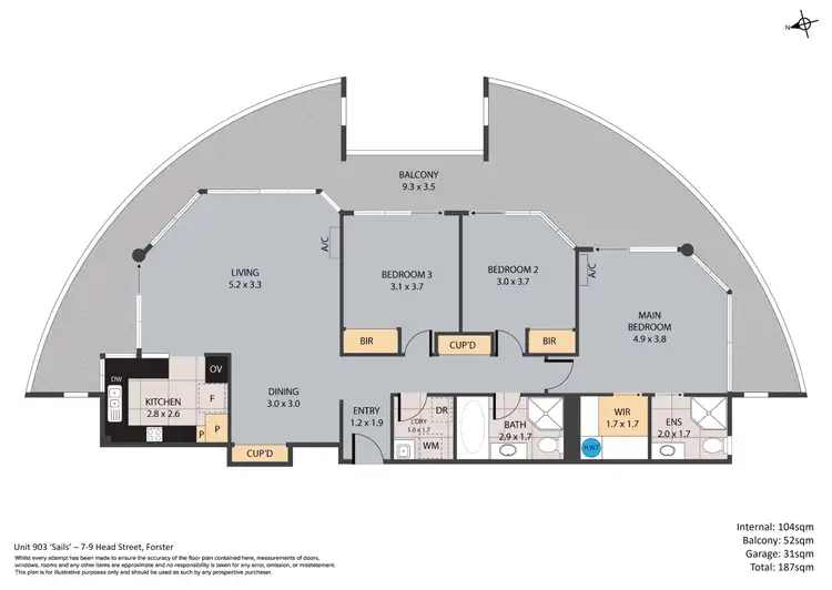 Floorplan of Homely unit listing, 903/7-9 Head Street, Forster NSW 2428