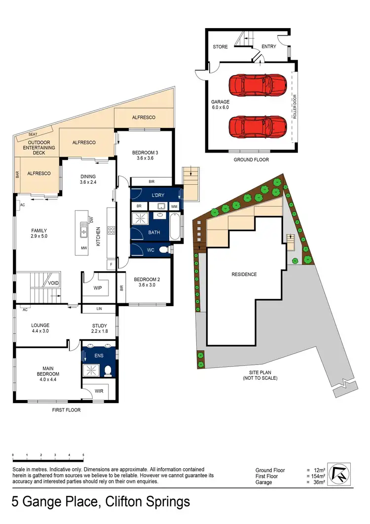 Floorplan of Homely house listing, 5 Gange Place, Clifton Springs VIC 3222