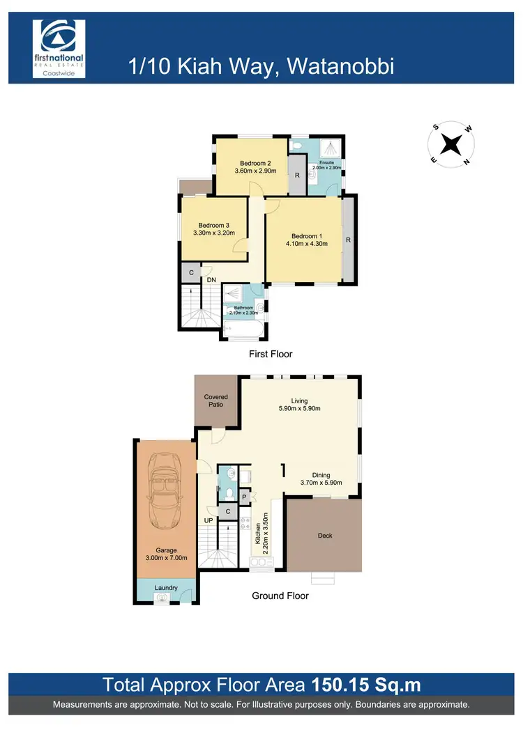 Floorplan of Homely semi-detached listing, 1/10 Kiah Way, Watanobbi NSW 2259