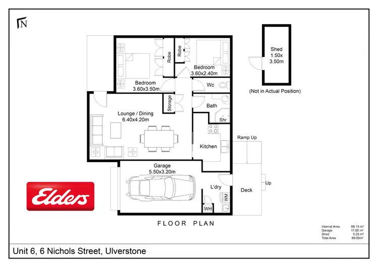 Floorplan of Homely unit listing, Unit 6/6 Nichols Street, Ulverstone TAS 7315