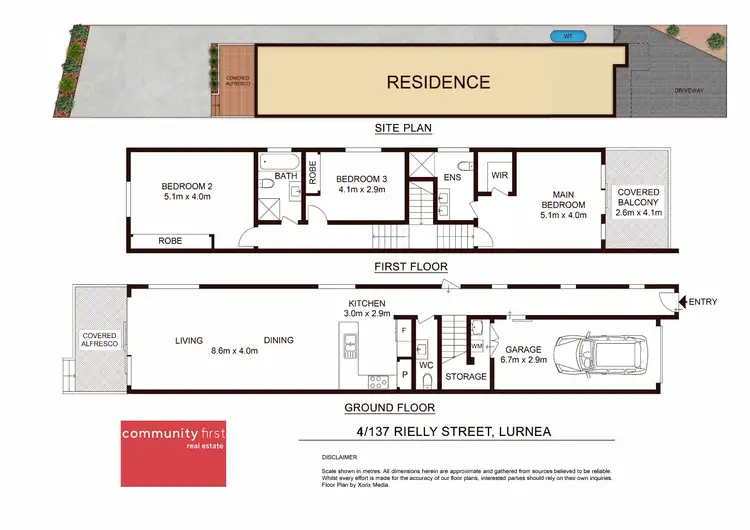 Floorplan of Homely semi-detached listing, 4/137 Reilly Street, Lurnea NSW 2170