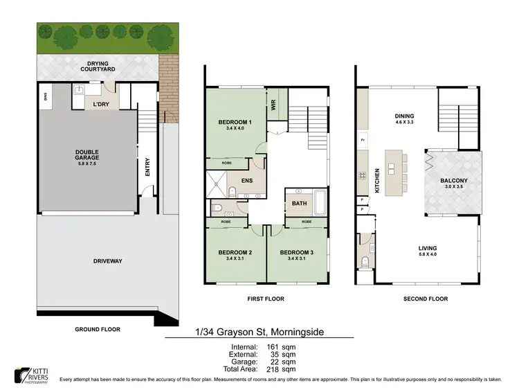 Floorplan of Homely townhouse listing, 1/34 Grayson Street, Morningside QLD 4170