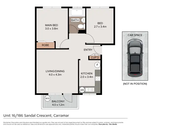 Floorplan of Homely unit listing, 16/186-188 Sandal Crescent, Carramar NSW 2163