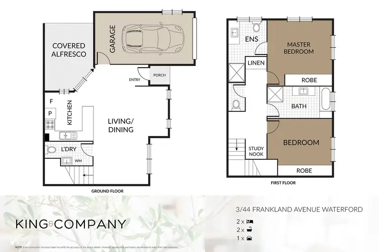 Floorplan of Homely townhouse listing, 3/44 Frankland Avenue, Waterford QLD 4133