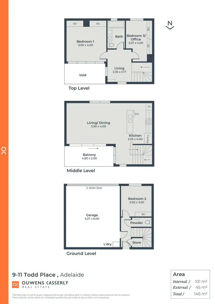 Floorplan of Homely townhouse listing, 9-11 Todd Place, Adelaide SA 5000