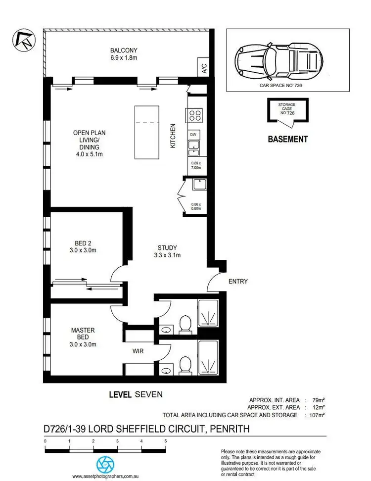 Floorplan of Homely apartment listing, D726/1-39 Lord Sheffield Circuit, Penrith NSW 2750