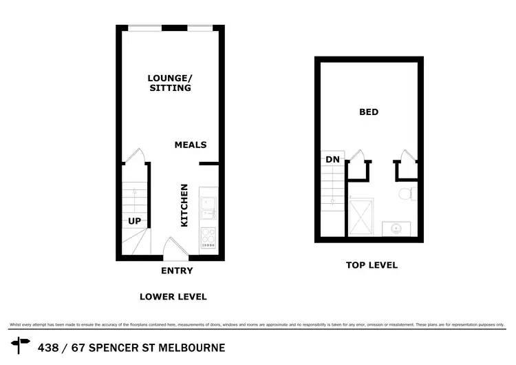 Floorplan of Homely apartment listing, 438/57 Spencer Street, Melbourne VIC 3000