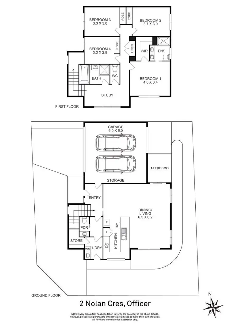 Floorplan of Homely house listing, 2 Nolan Crescent, Officer VIC 3809