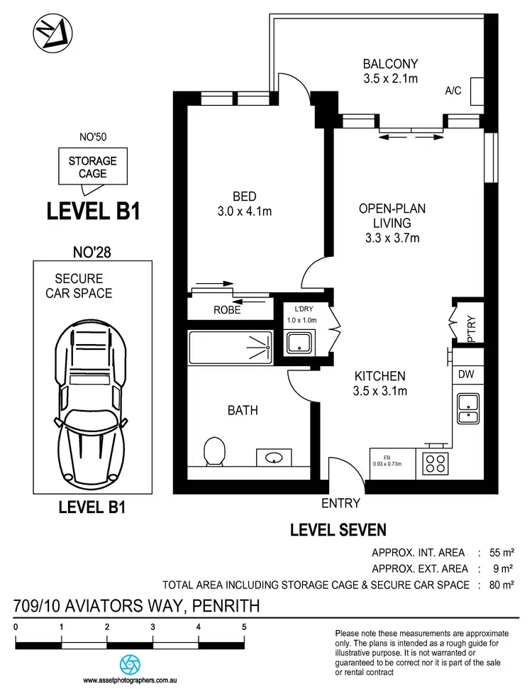 Floorplan of Homely apartment listing, 709/10 Aviators Way, Penrith NSW 2750