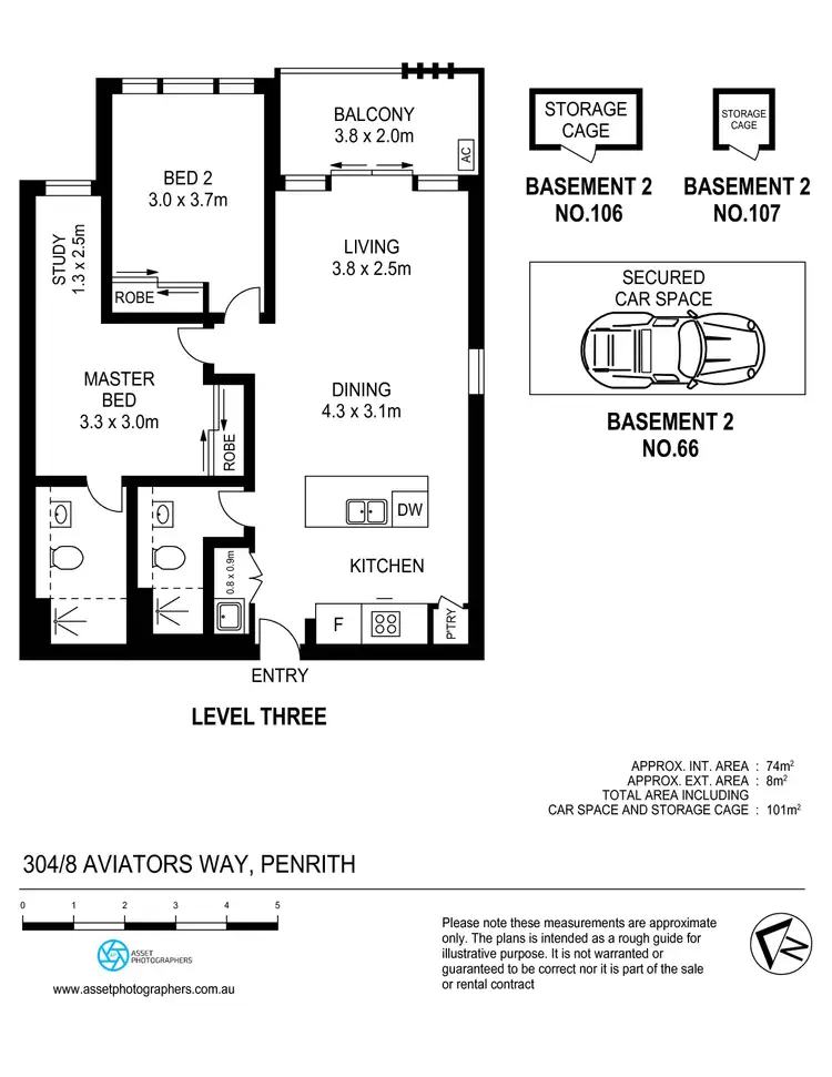 Floorplan of Homely apartment listing, 304/8 Aviators Way, Penrith NSW 2750