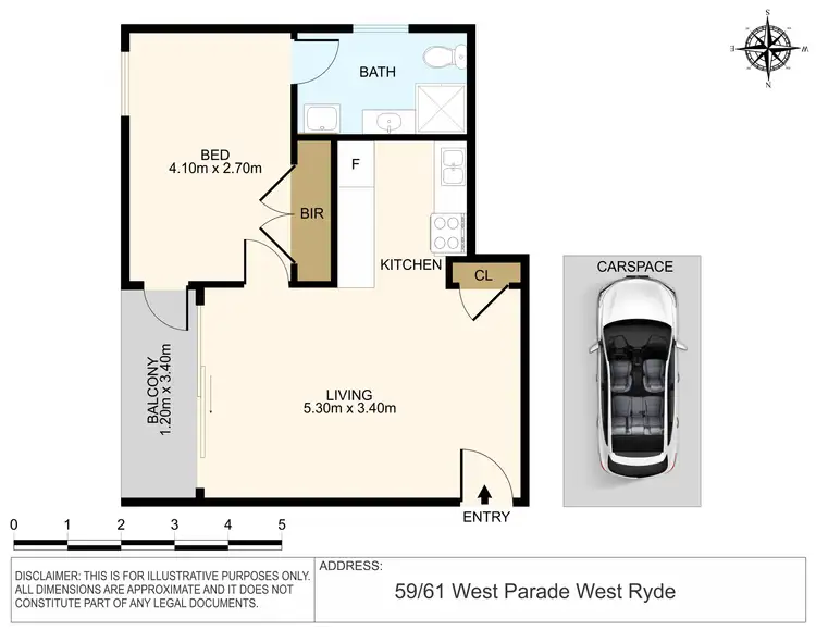 Floorplan of Homely apartment listing, 59/57-61 West Parade, West Ryde NSW 2114