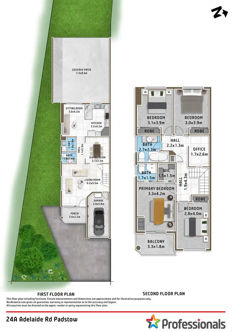 Floorplan of Homely semi-detached listing, 24A Adelaide Road, Padstow NSW 2211