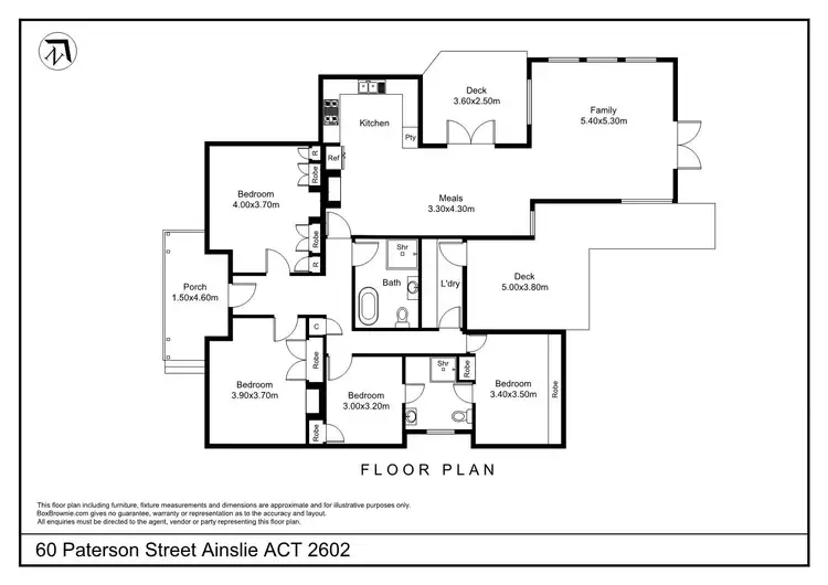 Floorplan of Homely house listing, 60 Paterson Street, Ainslie ACT 2602