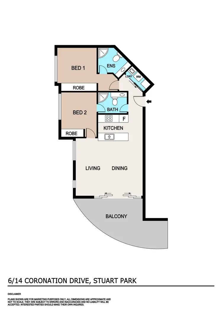 Floorplan of Homely unit listing, 6/14 Coronation Drive, Stuart Park NT 820