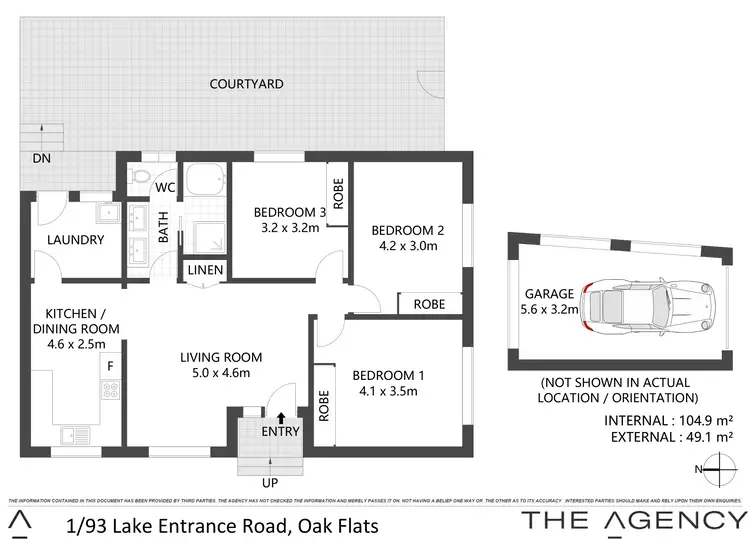 Floorplan of Homely villa listing, 1/93 Lake Entrance Road, Oak Flats NSW 2529