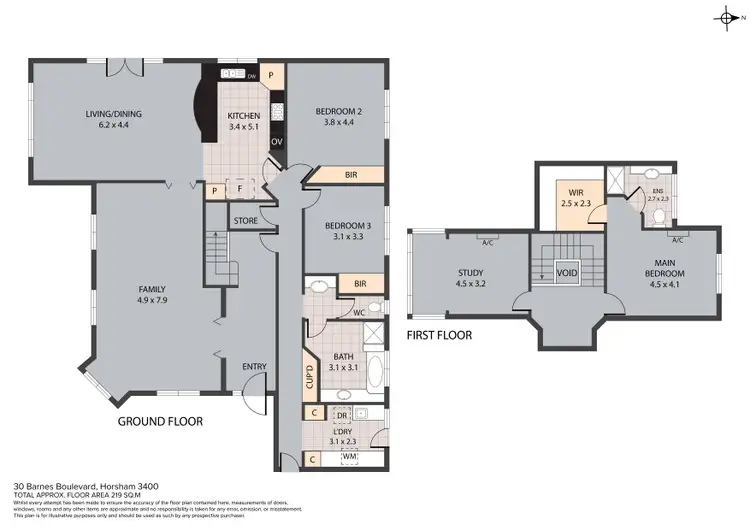 Floorplan of Homely house listing, 30 Barnes Boulevard, Horsham VIC 3400