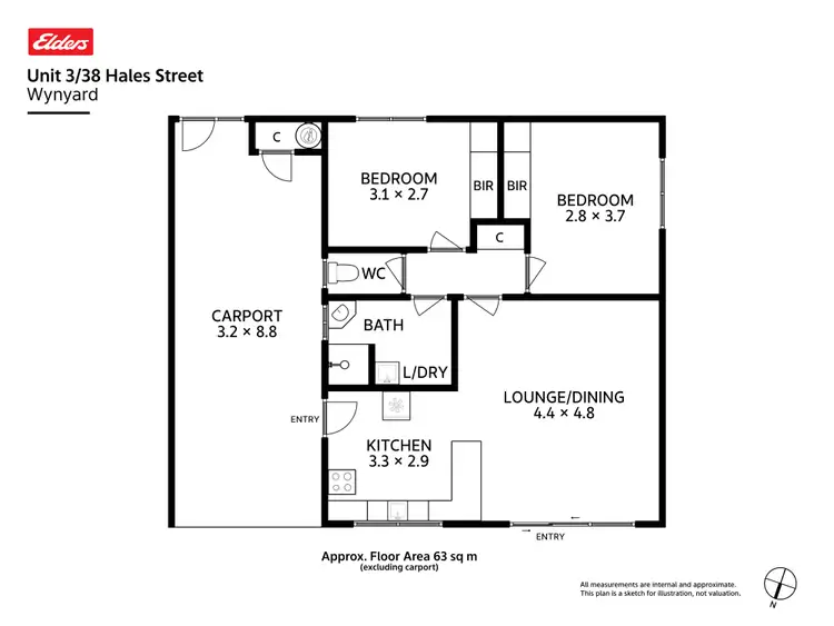 Floorplan of Homely unit listing, 3/38 Hales Street, Wynyard TAS 7325